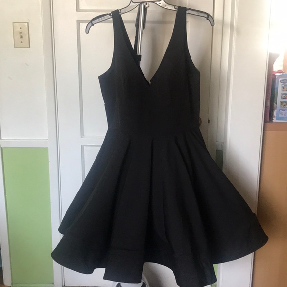 Ieena for Mac Duggal Double V-Neck Fit & Flare - Picture 4 of 8